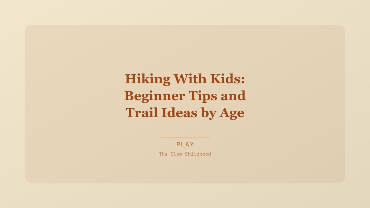 Family hiking on a nature trail with kids