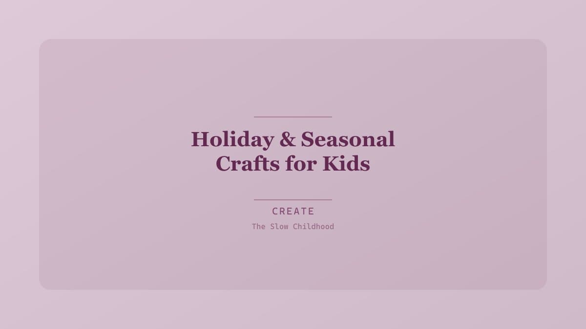 Children crafting a nature wreath with autumn leaves, pinecones, and dried flowers at a wooden table