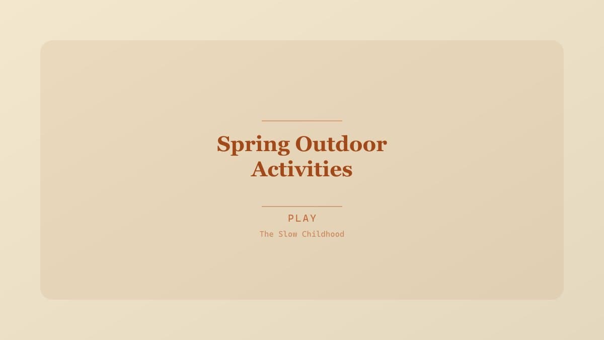 Children crouching in a garden examining spring flowers and insects