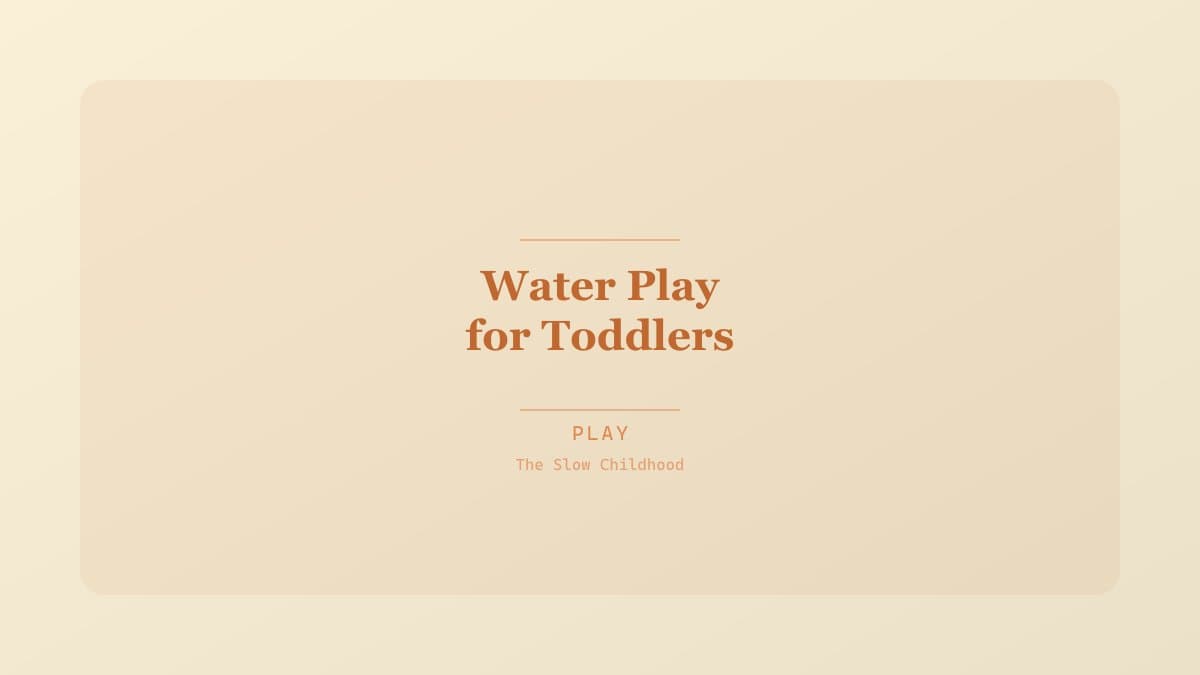 Toddler playing with cups and water at a water table