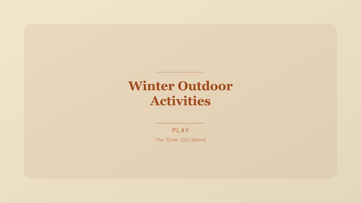 Children bundled in winter coats playing outdoors in the snow